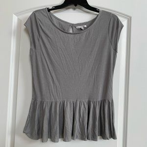 Gray peplum top